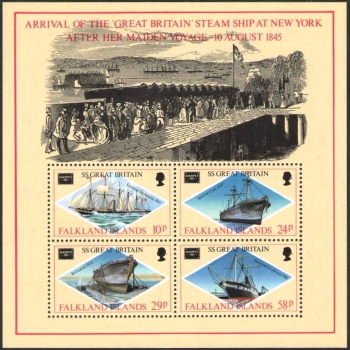 Falkland Islands 1986 Ameripex Souvenir Sheet Falkland Islands 1986 Ameripex Souvenir Sheet